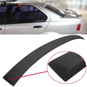 Fits 92-98 BMW E36 3 Series 4Dr AC Style Matte Black Roof Spoiler - Image 6
