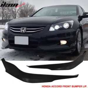 Fits 11-12 Honda Accord Sedan 4Dr OE Style 2PCS Front Bumper Lip Splitters PU - Image 4