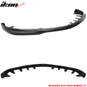 Fits 03-05 Mitsubishi Lancer EVO 8 Front Bumper Lip Unpainted PU Lower Spoiler - Image 4