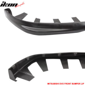 Fits 03-05 Mitsubishi Lancer EVO 8 Front Bumper Lip Unpainted PU Lower Spoiler - Image 5