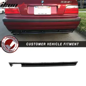 Fits 92-99 BMW E36 3-Series M-Tech Rear Bumper Diffuser Lip M3 Style Valance Kit - Image 6