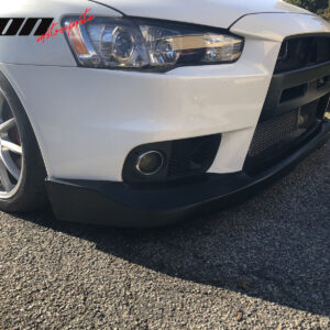 Fits 08-15 Mitsubishi Lancer EVO X OE Style Front Bumper Lip Spoiler Splitter PU - Image 5