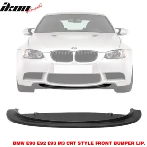Fits 08-13 BMW E92 M3 CRT Style Front Bumper Lip Spoiler Splitter PU Unpainted - Image 6
