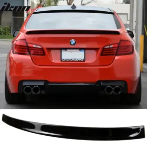 Fits 11-16 BMW 5 Series F10 3D Style Rear Roof Spoiler Painted Jet Black # 668 - Image 6