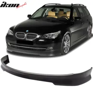 Fits 08-10 BMW E60 5 Series Sedan LCI Facelift C Style Front Bumper Lip - PU - Image 6