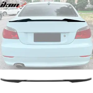 Fits 04-10 BMW E60 5 Series & M5 Sedan Gloss Black Trunk Spoiler ABS - M4 Style - Image 6