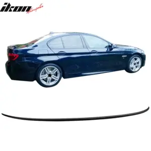 Fits 11-16 BMW 5 Series F10 M5 Style Trunk Spoiler Lip Painted #416 Carbon Black - Image 6