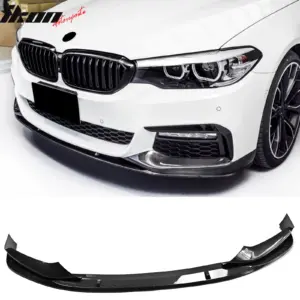 Fits 17-20 BMW G30 5 Series MP Front Bumper Lip Spoiler Carbon Fiber Print ABS - Image 6