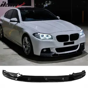Fits 11-16 BMW F10 5 Series MP Style Front Bumper Lip Spoiler Gloss Black ABS - Image 6