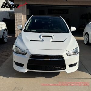 Fits 08-15 Mitsubishi Lancer OE Style Front Bumper Lip Splitter Side Apron PP - Image 5