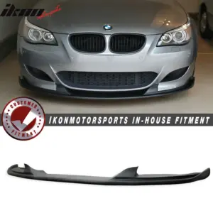 Fits 04-10 BMW E60 5-Series H-Style Front Bumper Lip Aftermarket M5 Style Bumper - Image 4