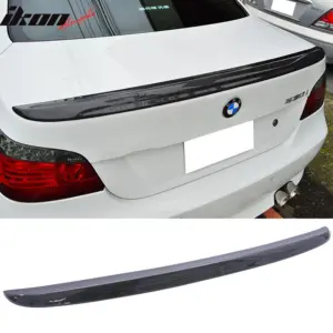 Fits 04-10 BMW E60 5 Series M5 Style Carbon Fiber CF Rear Trunk Spoiler Wing Lip - Image 6