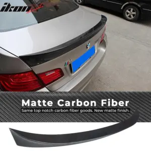 Fits 11-17 BMW F10 5-Series Trunk Spoiler AC Style Rear Wing Matte Carbon Fiber - Image 6