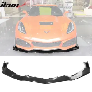 For 14-19 Chevrolet Corvette C7 ZR1 Style Unpainted Front Bumper Lip Spoiler ABS - Image 6