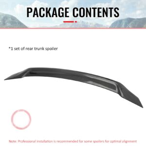 Fits 08-17 Mitsubishi Lancer EVO X R Style Carbon Fiber Print Trunk Spoiler ABS - Image 5