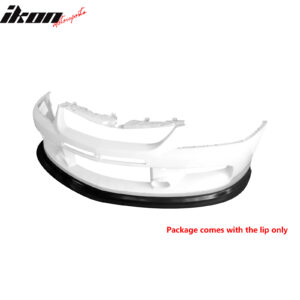 Fits 06-07 Mitsubishi Lancer Evo MDA Style PU Front Lip Bumper Guard Protector - Image 3