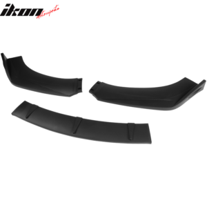 Fits 13-22 Nissan Sentra Front Bumper Lip Spoiler 3PC PP Splitter Matte Black - Image 3