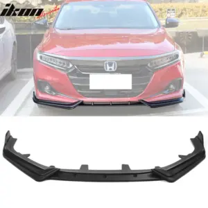 Fits 21-22 Honda Accord IKON V1 Style 3PCS Front Bumper Lip PP Matte Black - Image 6