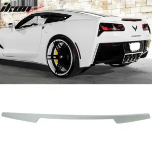 Fits 14-19 Chevrolet Corvette C7 Rear Trunk Spoiler Wing Painted #WA9567 White - Image 6