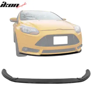 Fits 13-14 Ford Focus ST Splitter Style Front Bumper Lip Spoiler Unpainted PU - Image 6