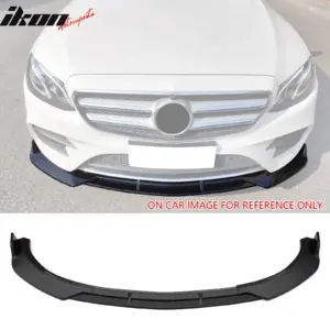 Fits 17-20 Benz W213 E-Class B Style Front Bumper Lip Spoiler PP Matte Black - Image 6