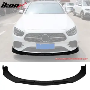 Fits 21-23 Benz W213 E-Class B Style Front Bumper Lip Spoiler PP Matte Black - Image 6