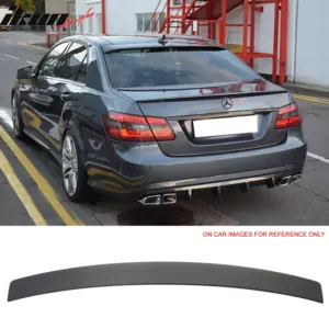 Fits 10-16 Benz E-Class W212 Sedan OE Style Rear Roof Spoiler Wing Matte Black - Image 6
