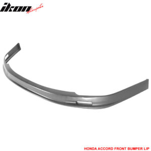 Fits 98-00 Honda Accord Mugen Coupe Front Bumper Lip Spoiler Unpainted Black PP - Image 3