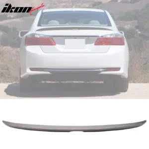 Fits 13-17 Honda Accord Sedan OE Style Trunk Spoiler Lip Painted #NH830M Silver - Image 6