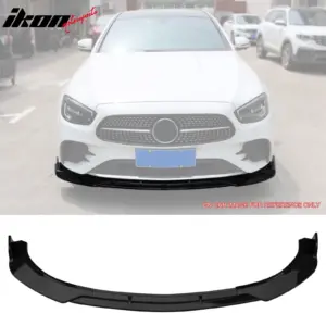 Fits 21-23 Benz W213 E-Class B Style Front Bumper Lip Spoiler Carbon Fiber Print - Image 6