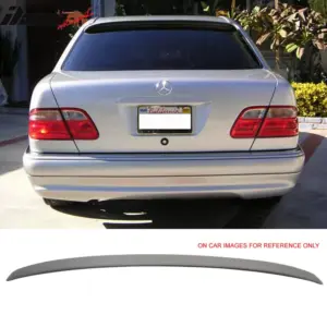Fits 96-02 Benz W210 E-Class Painted Matte Black Rear Roof Window Spoiler Wing - Image 6