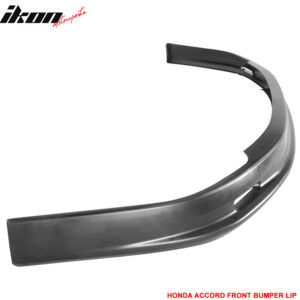 Fits 98-00 Honda Accord Mugen Coupe Front Bumper Lip Spoiler Unpainted Black PP - Image 4