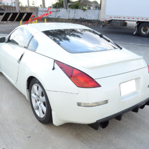 Fits 03-08 Nissan Fairlady Z Z33 350Z 2-Door J Style Rear Bumper Lip Diffuser PU - Image 3