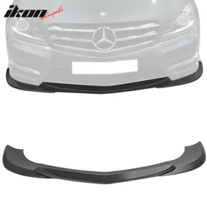 Fits 12-14 Benz W204 C Class GH Style 3PC Front Bumper Lip Spoiler Unpainted ABS - Image 6