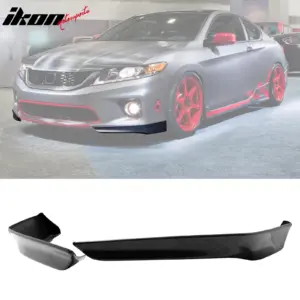 Fits 13-15 Honda Accord 2Dr HFP Style Front Bumper Side Lip Splitters 2PCS PU - Image 6