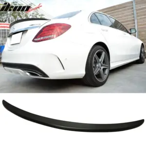 Fits 15-21 Benz W205 C Class Sedan AMG Style Rear Trunk Spoiler Lip Unpainted - Image 6