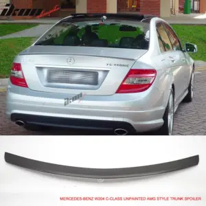 Fits 08-14 Benz C-Class W204 Sedan 4-Door Rear Trunk Spoiler Wing Unpainted ABS - Image 6