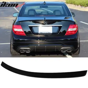 Fits 08-14 Benz W204 C Class AMG Style Rear Trunk Spoiler Wing Lip Unpainted ABS - Image 6