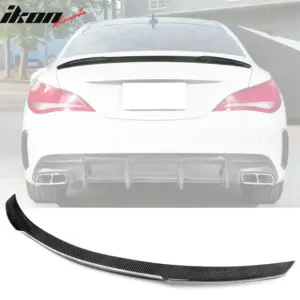 Fits 13-18 Benz CLA Class C117 FD Style Rear Trunk Spoiler Wing Lip Carbon Fiber - Image 5