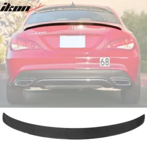 Fits 13-18 Benz C117 CLA-Class P Style Trunk Spoiler Crabon Fiber - Image 6