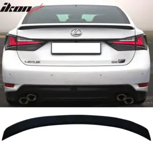 Fits 13-20 Lexus GS350 F Sport Sedan OE Factory Style Trunk Spoiler Matte Black - Image 6
