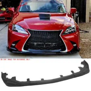 Fits 16-20 Lexus GS F Sport IKON Style 3PCS Front Bumper Lip Spoiler Matte Black - Image 6