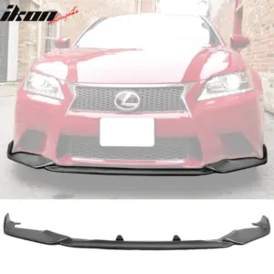 Fits 13-15 Lexus GS350 F Sport IKON Style PP Front Bumper Lip Spoiler Splitter - Image 6