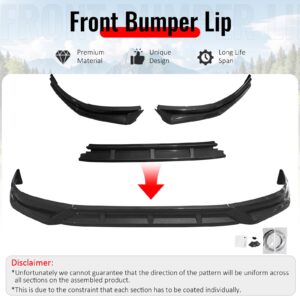 Fits 23-25 Honda Accord IK V4 Style Front Bumper Lip Spoiler Carbon Fiber Print - Image 3
