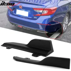 Fits 18-22 Honda Accord OE Style Rear Bumper Splitters Aprons Unpainted Black PP - Image 6