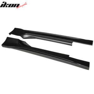Fits 09-20 Nissan 370Z NS Style PP 2PCS Side Skirts Rocker Panel Unpainted Black - Image 4