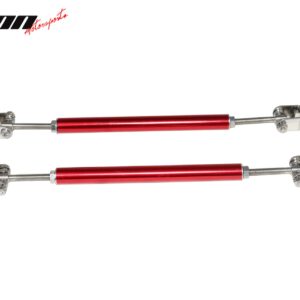 Fits 13-20 Nissan 370Z Amuse Style Front Bumper Lip Splitter Red Strut Rods - Image 3