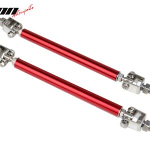 Fits 13-20 Nissan 370Z Amuse Style Front Bumper Lip Splitter Red Strut Rods - Image 4