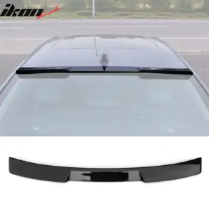 Fits 23-25 Honda Accord 11th Rear Roof Spoiler Top Window Gloss Black Visor ABS - Image 6