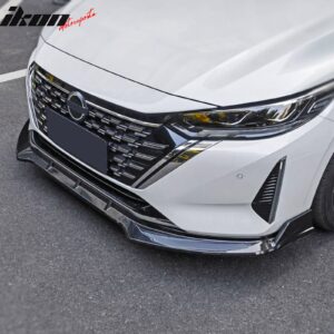 For 24-25 Nissan Sentra IKON Front Bumper Lip Spoiler PP Carbon Fiber Print 3PCS - Image 4